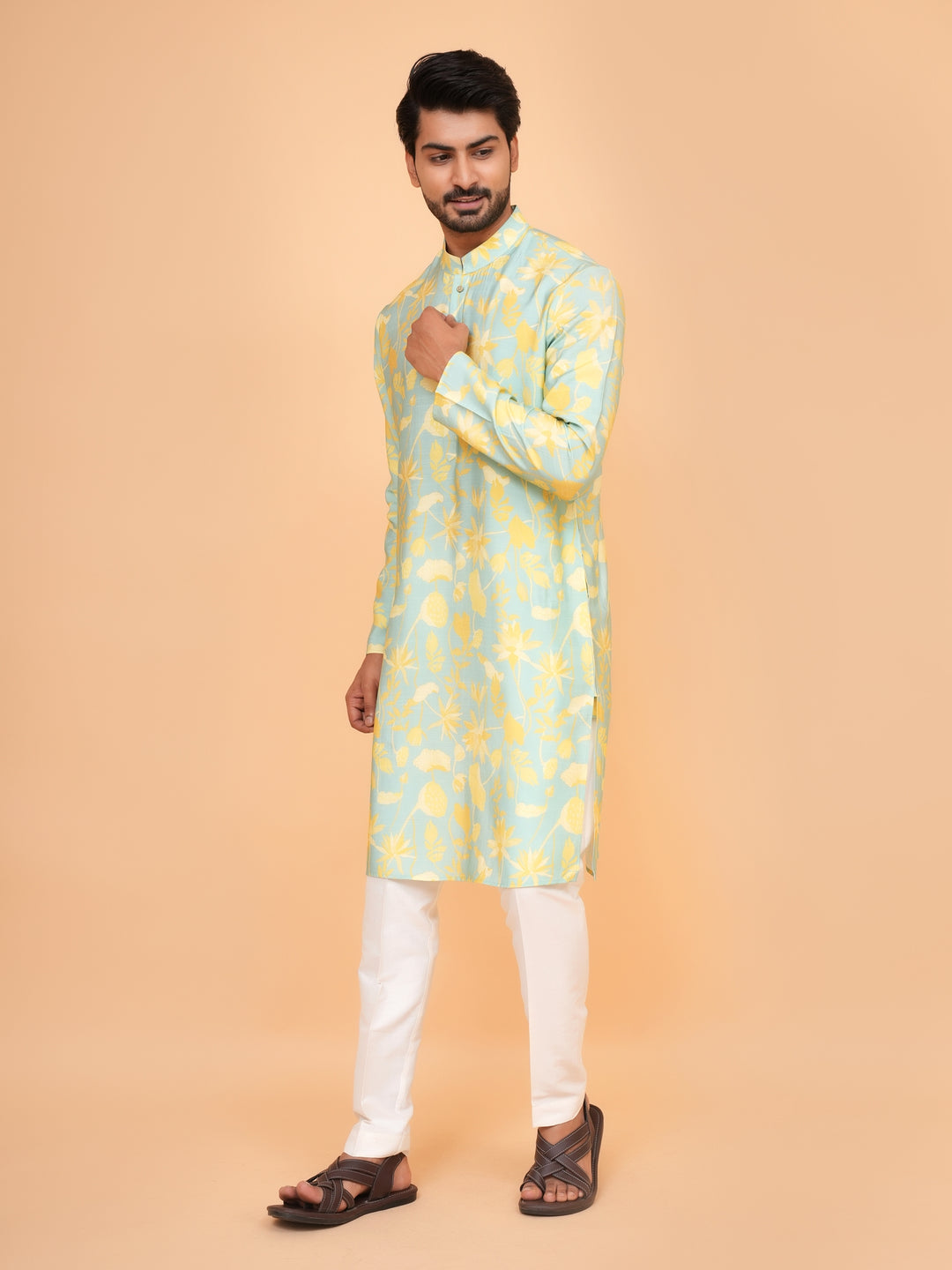 Floral Pista Kurta Set - KM44564-4