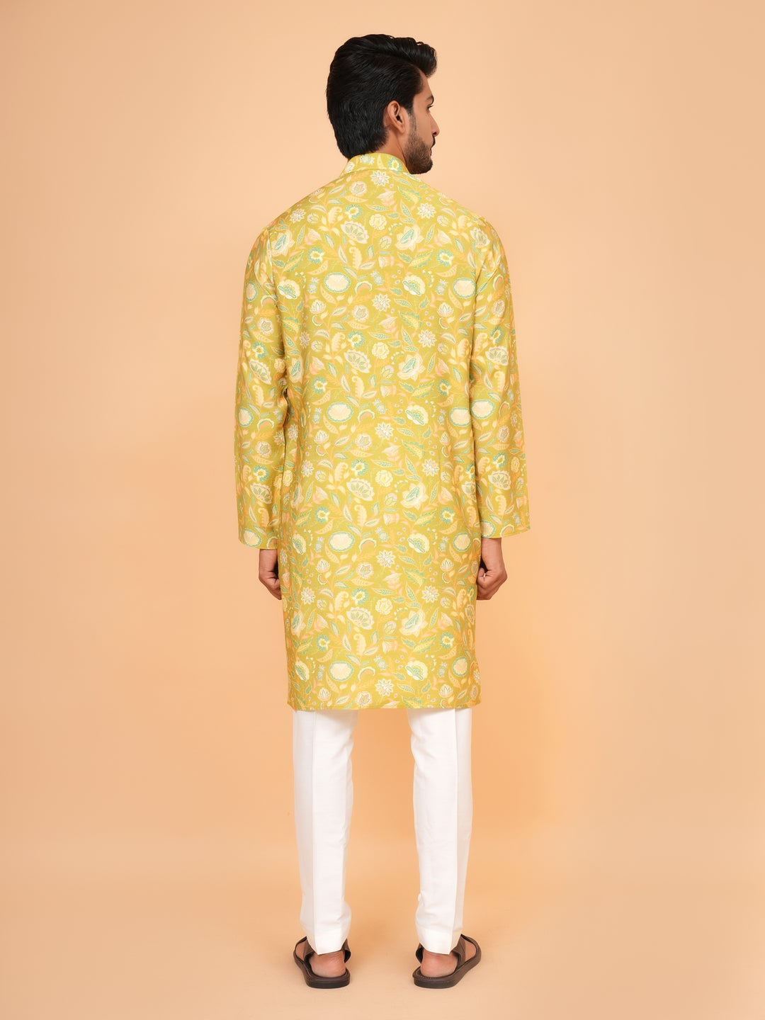 Floral Green Kurta Set - KM44565-23