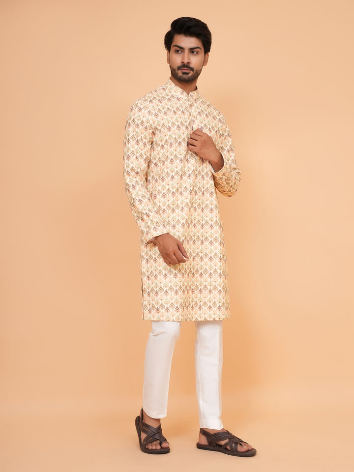 Sequence Beige Kurta Set - KM45041-2