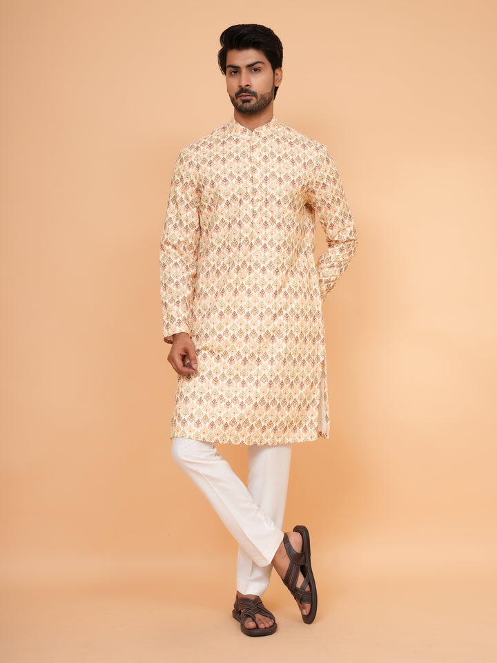 Sequence Beige Kurta Set - KM45041-2