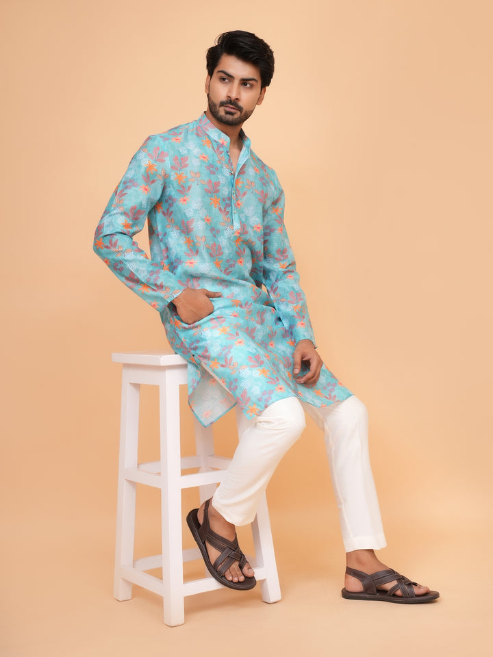 Floral Green Kurta Set - KM45061-5