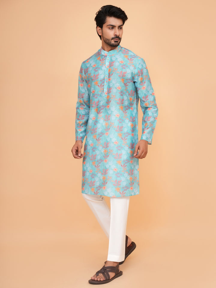 Floral Green Kurta Set - KM45061-5