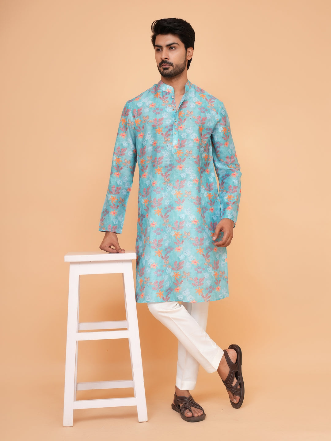 Floral Green Kurta Set - KM45061-5