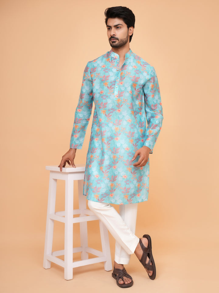Floral Green Kurta Set - KM45061-5
