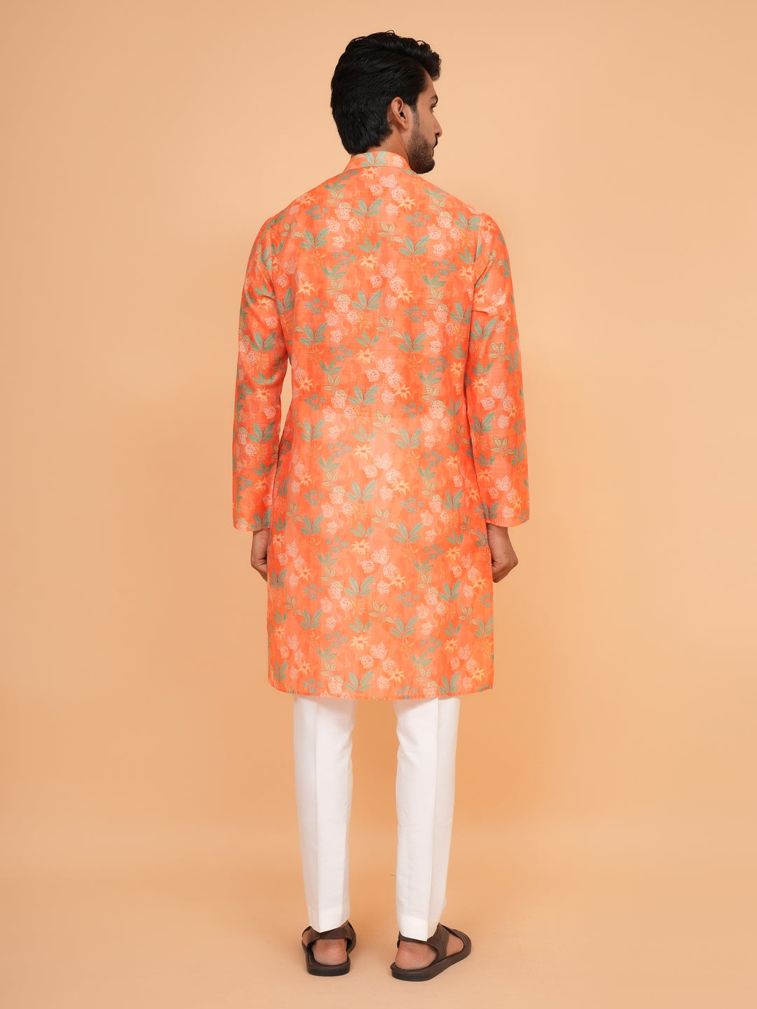 Floral Orange Kurta Set - KM45061-2