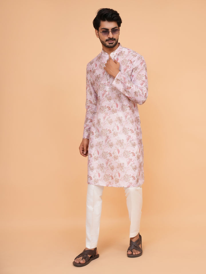 Floral Pink Kurta Set - KM45062-4