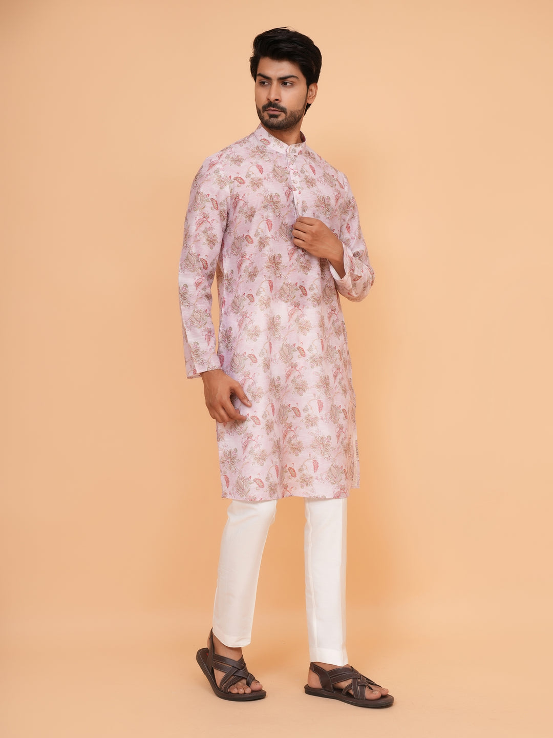 Floral Pink Kurta Set - KM45062-4
