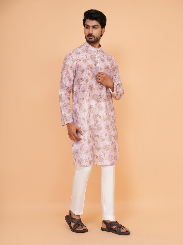 Floral Pink Kurta Set - KM45062-4