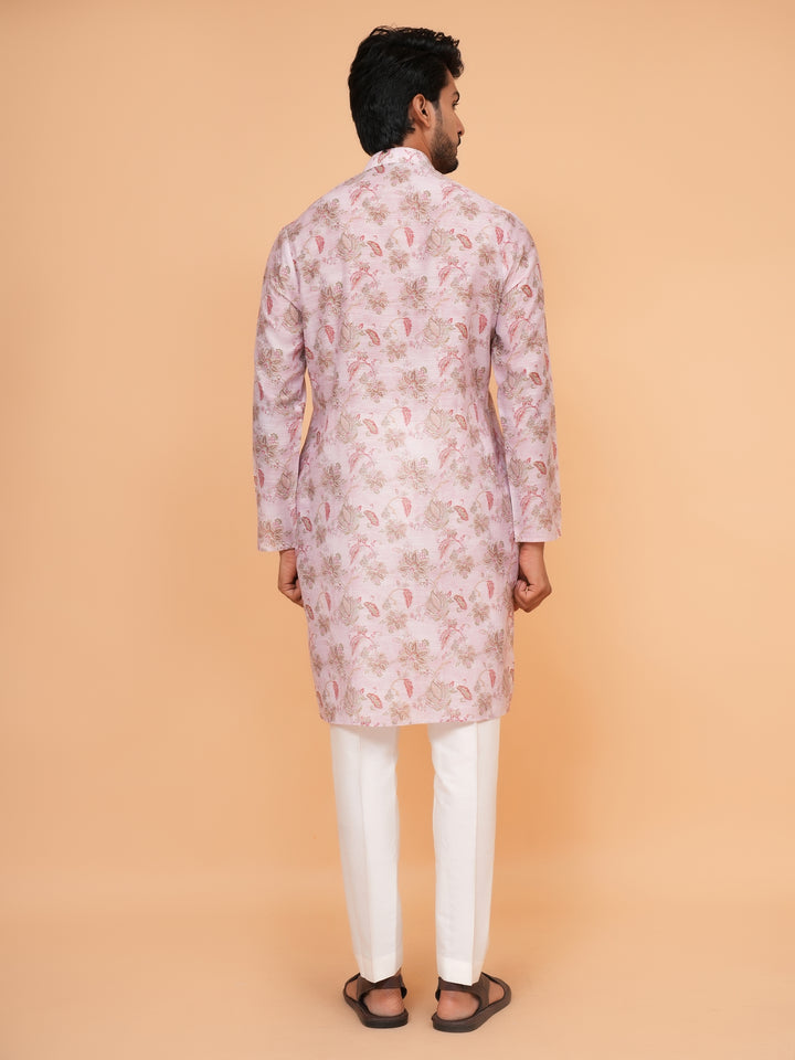 Floral Pink Kurta Set - KM45062-4