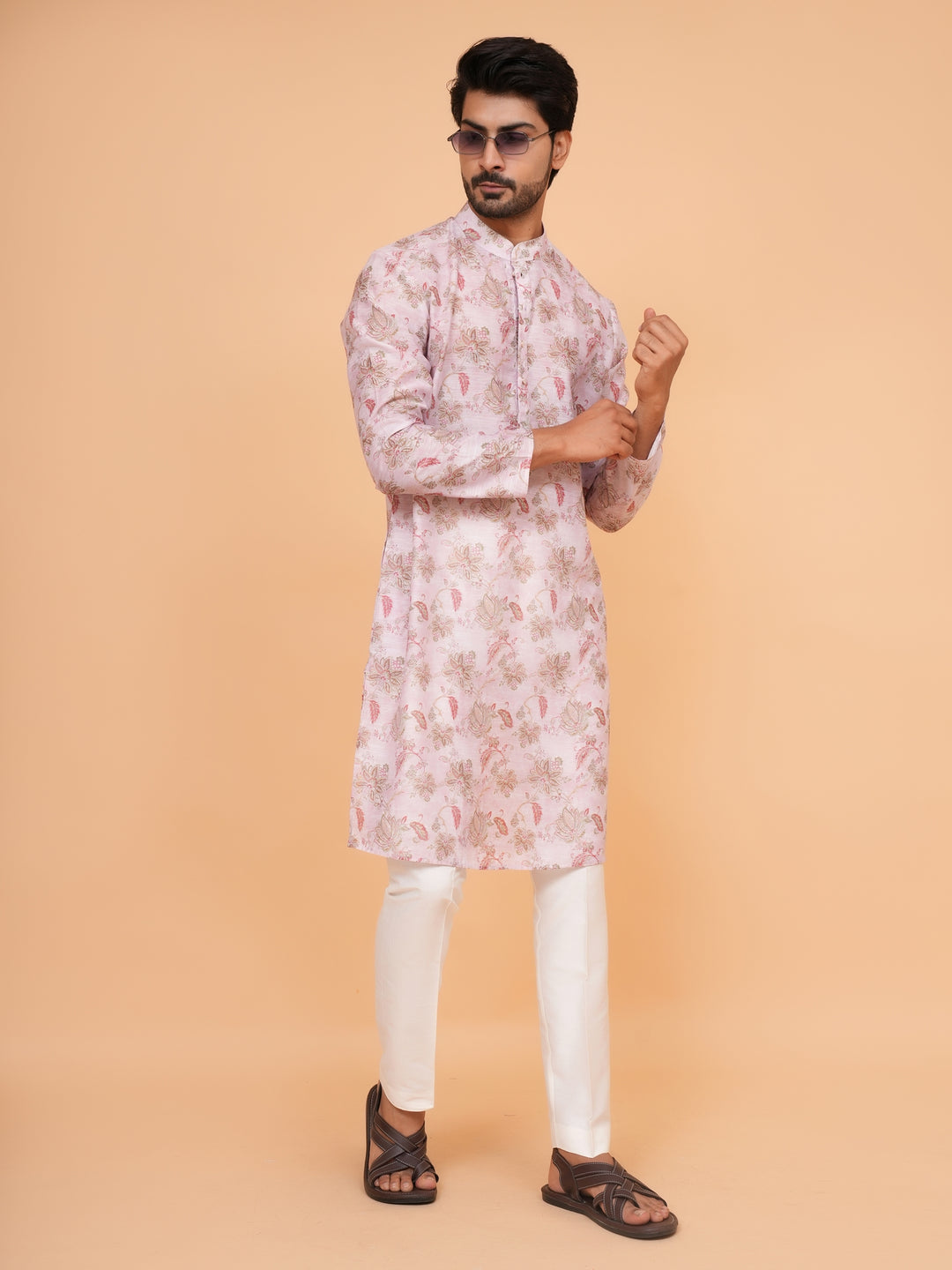 Floral Pink Kurta Set - KM45062-4
