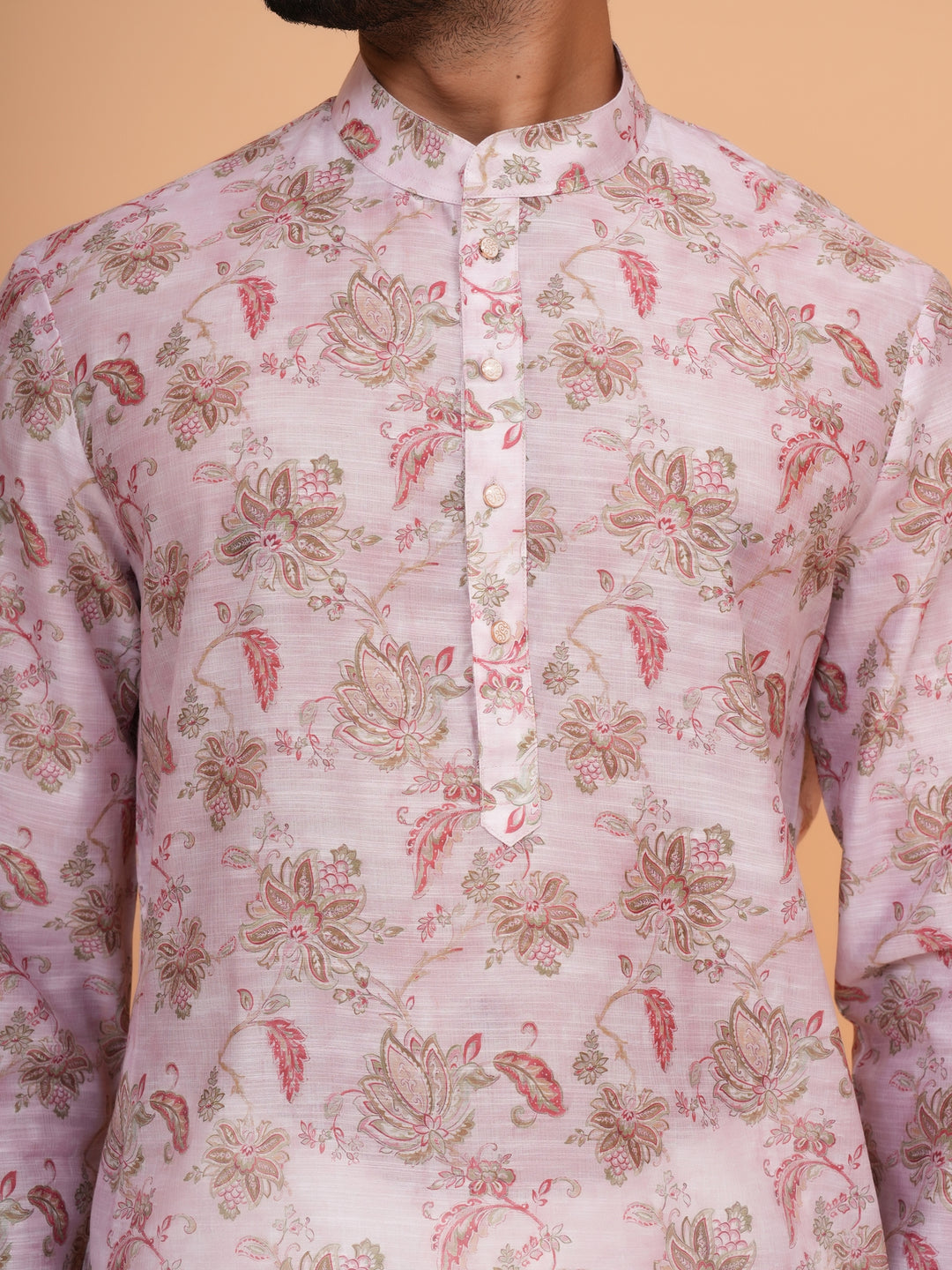 Floral Pink Kurta Set - KM45062-4