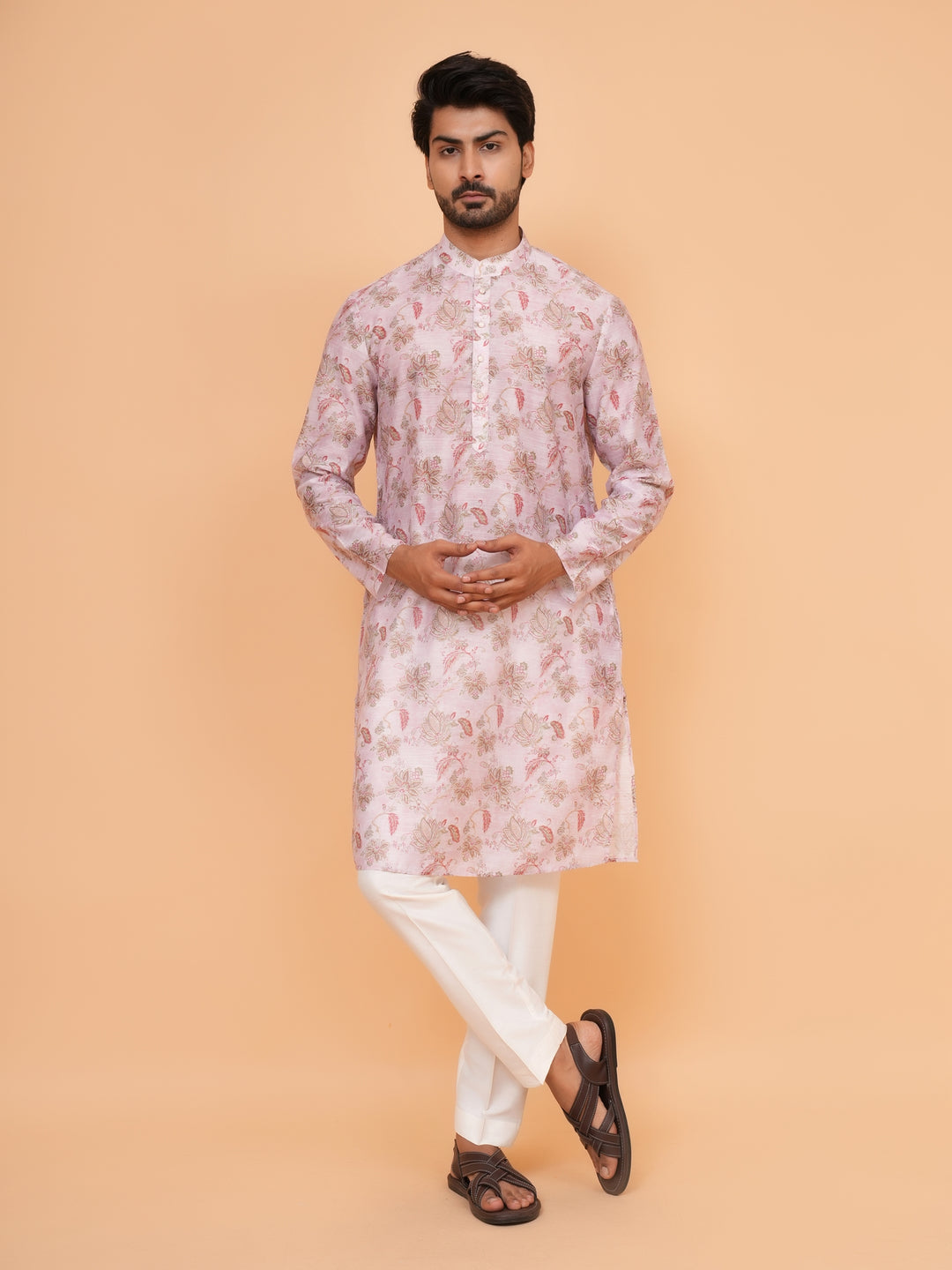 Floral Pink Kurta Set - KM45062-4