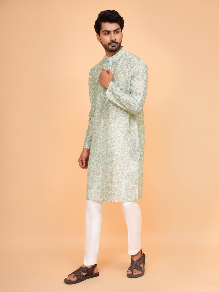 Paisley Pista Kurta Set - KM45063-16