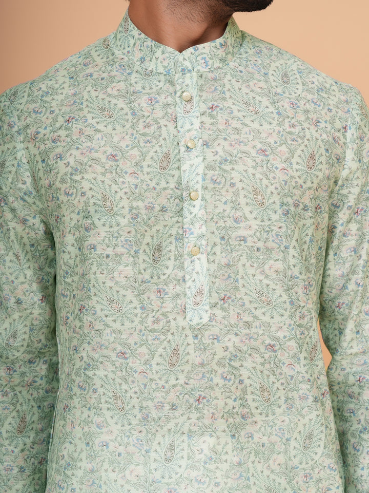 Paisley Pista Kurta Set - KM45063-16