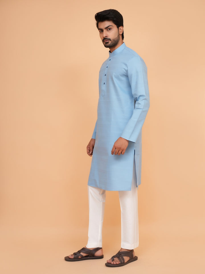Striped Blue Kurta Set - KM45155-68