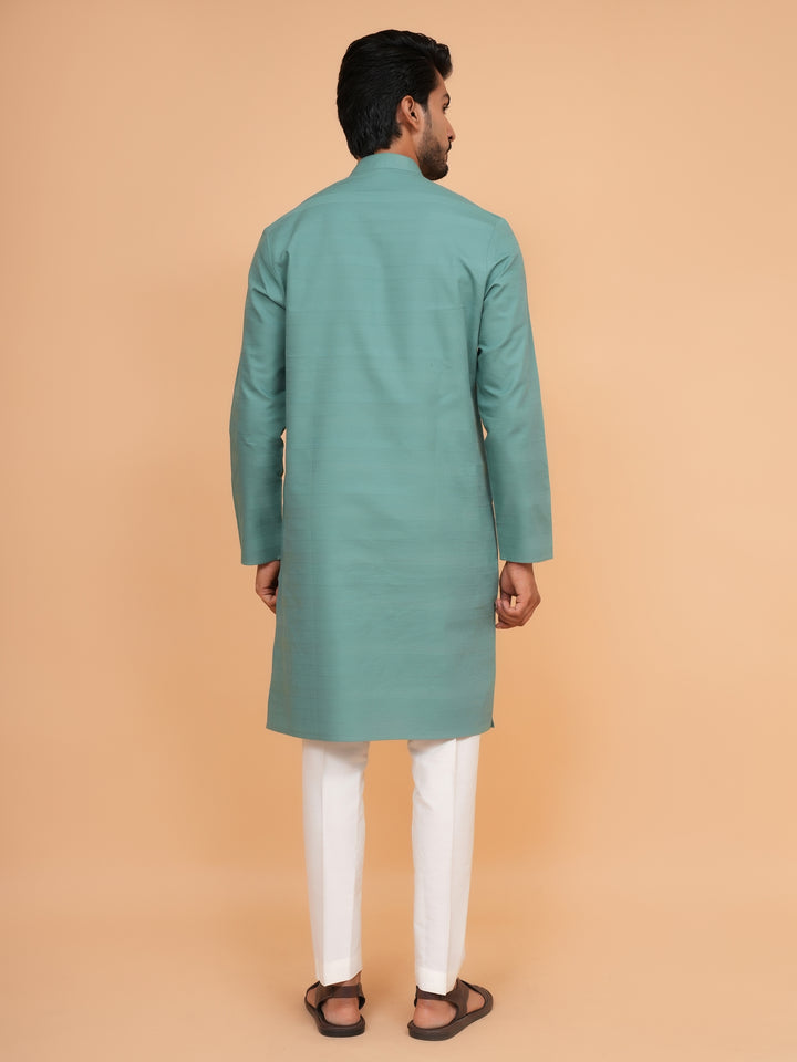 Striped Green Kurta Set - KM45155-70