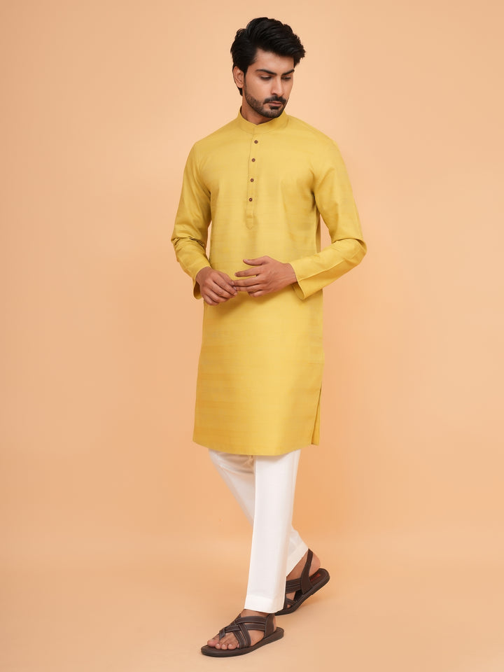 Striped Mustard Kurta Set - KM45155-67