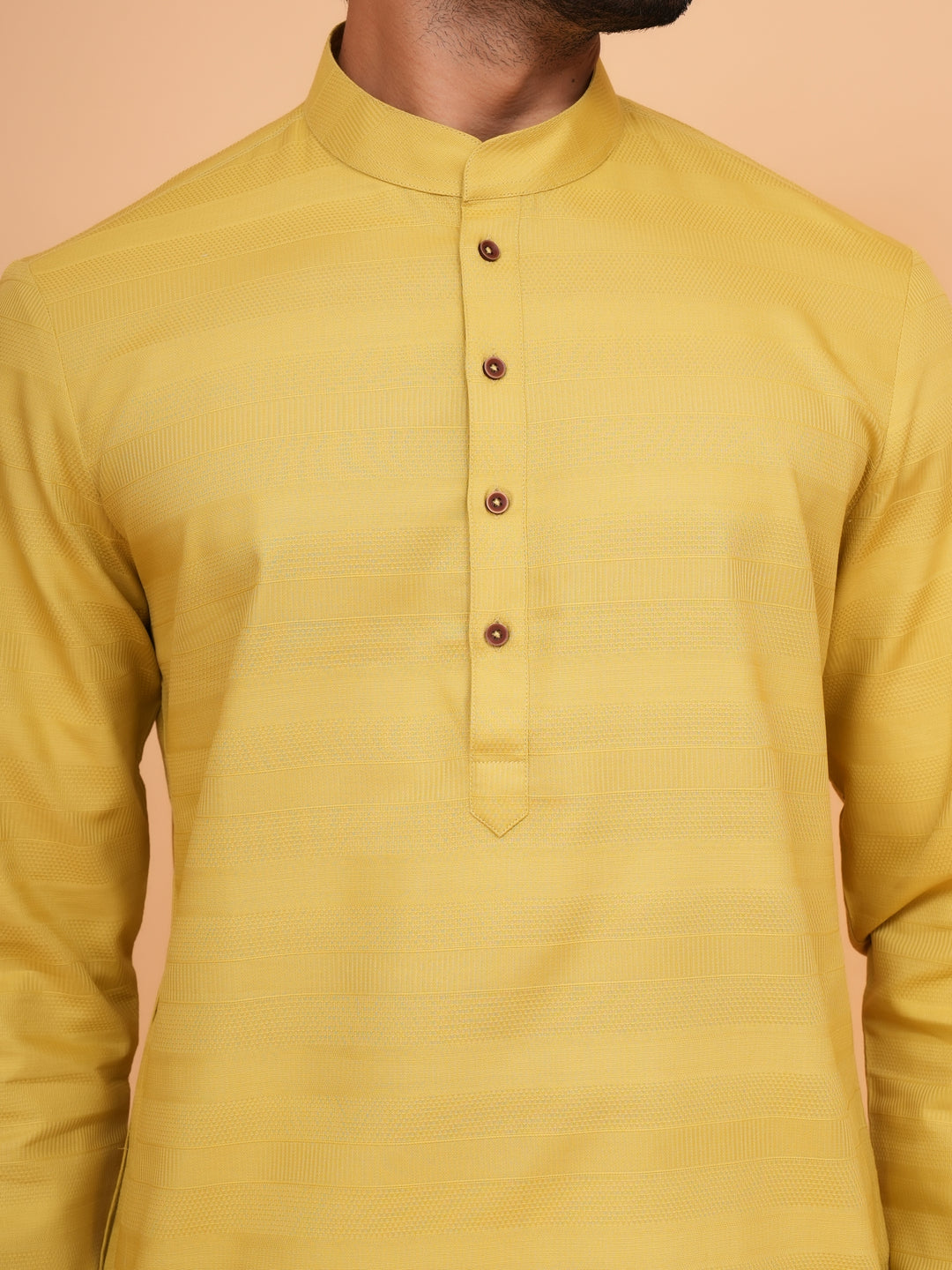 Striped Mustard Kurta Set - KM45155-67