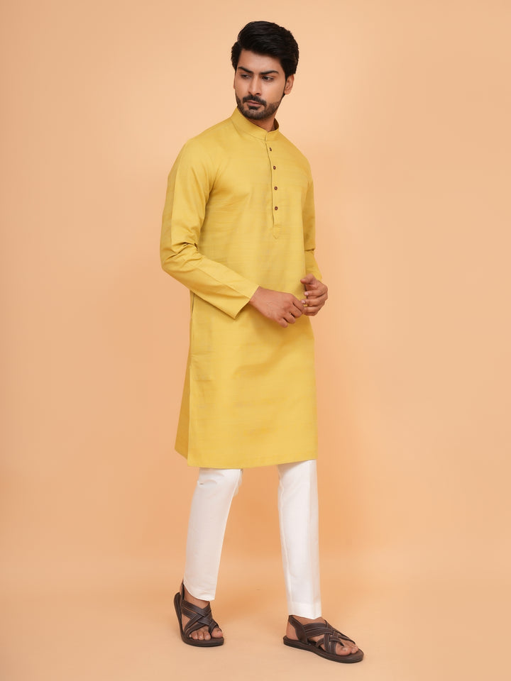 Striped Mustard Kurta Set - KM45155-67