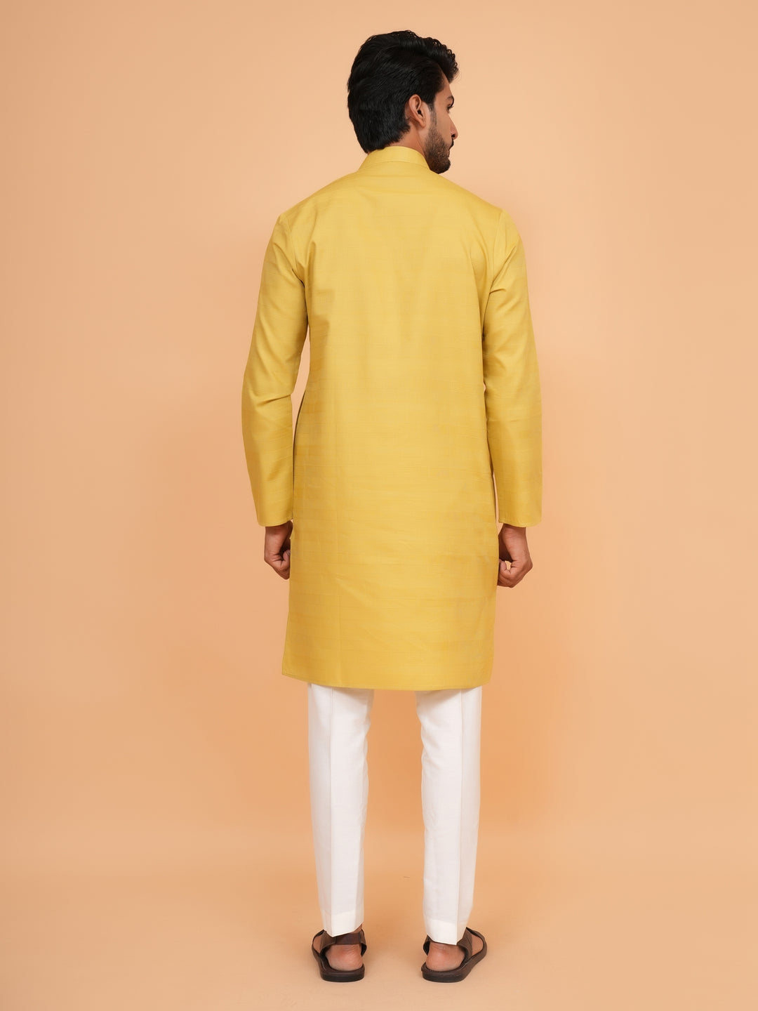 Striped Mustard Kurta Set - KM45155-67