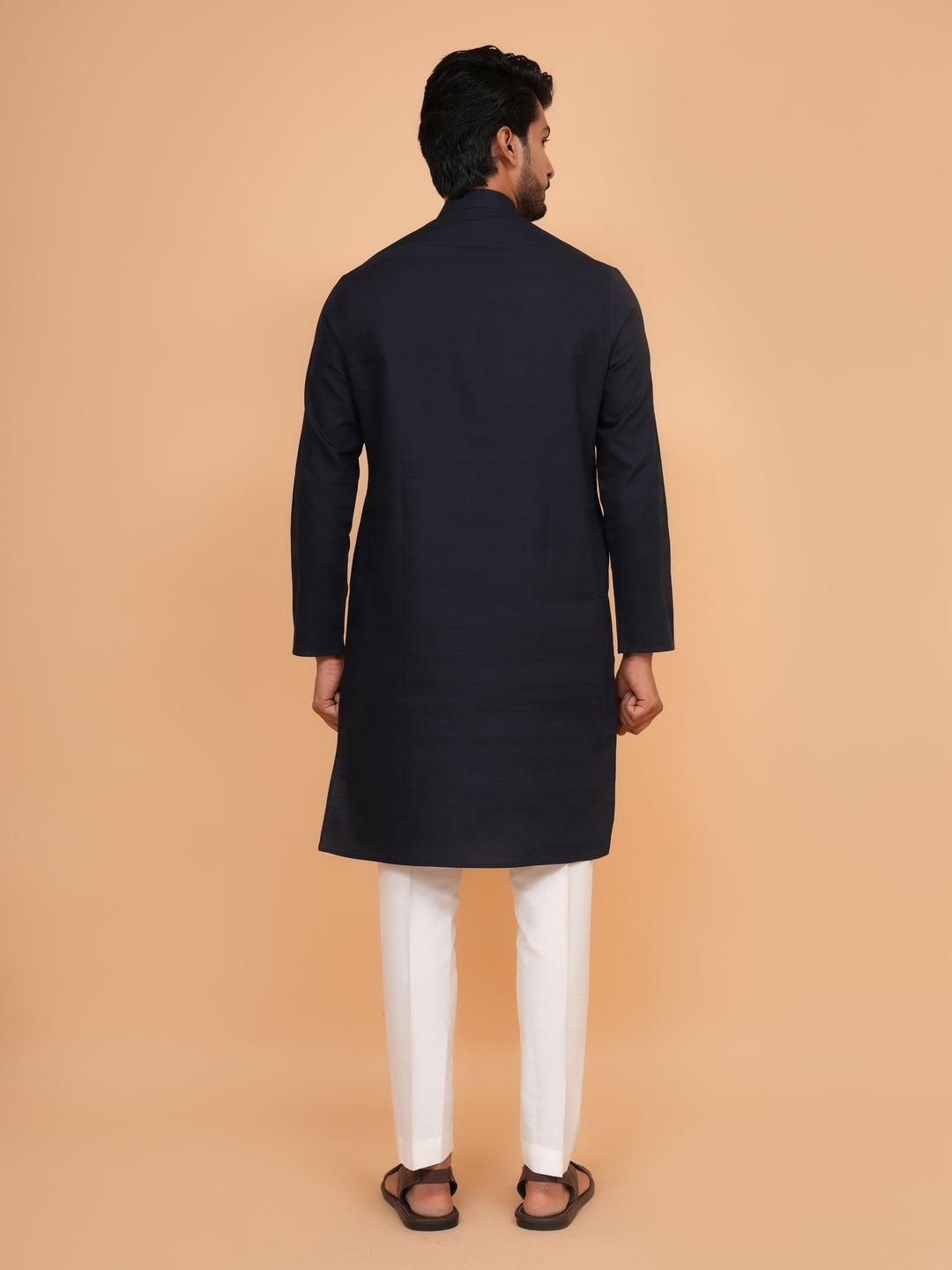 Striped Navy Blue Kurta Set - KM45155-62