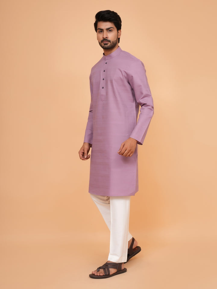 Striped Purple Kurta Set - KM45155-69