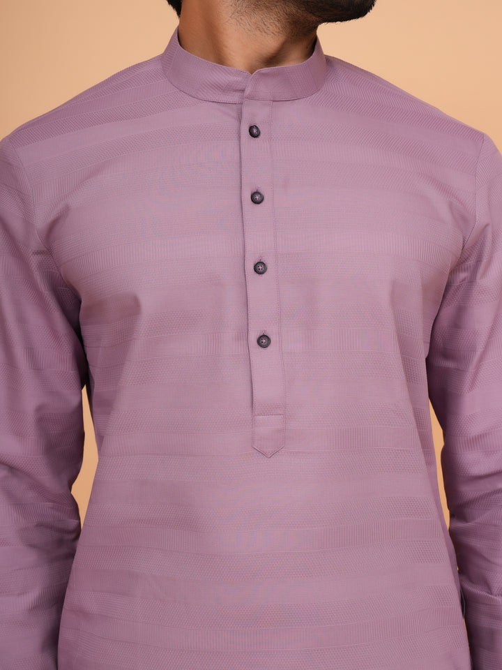 Striped Purple Kurta Set - KM45155-69
