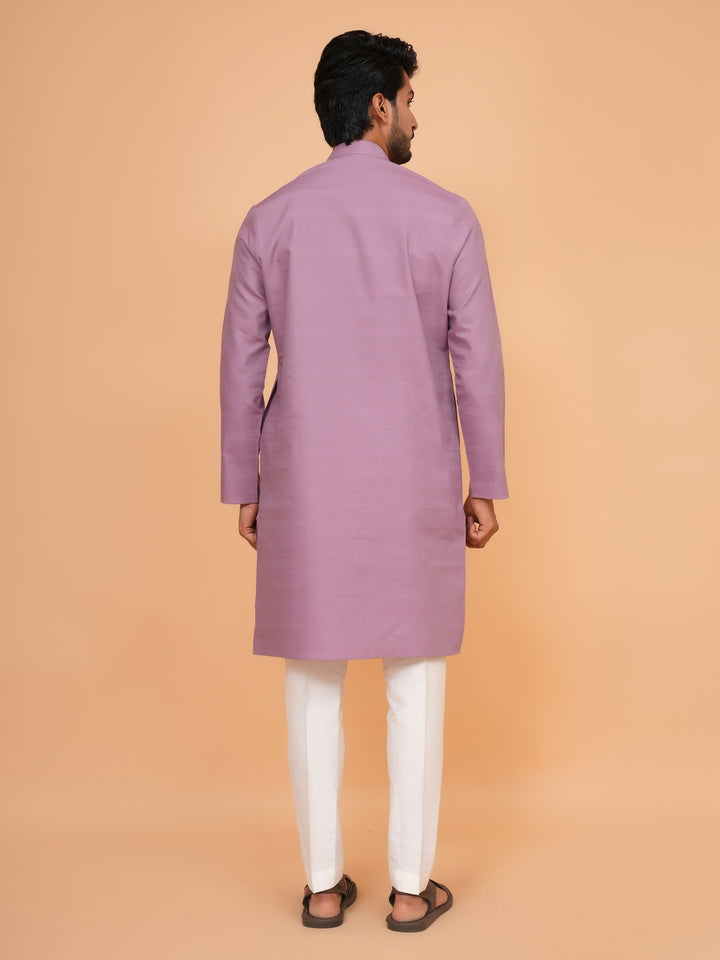 Striped Purple Kurta Set - KM45155-69