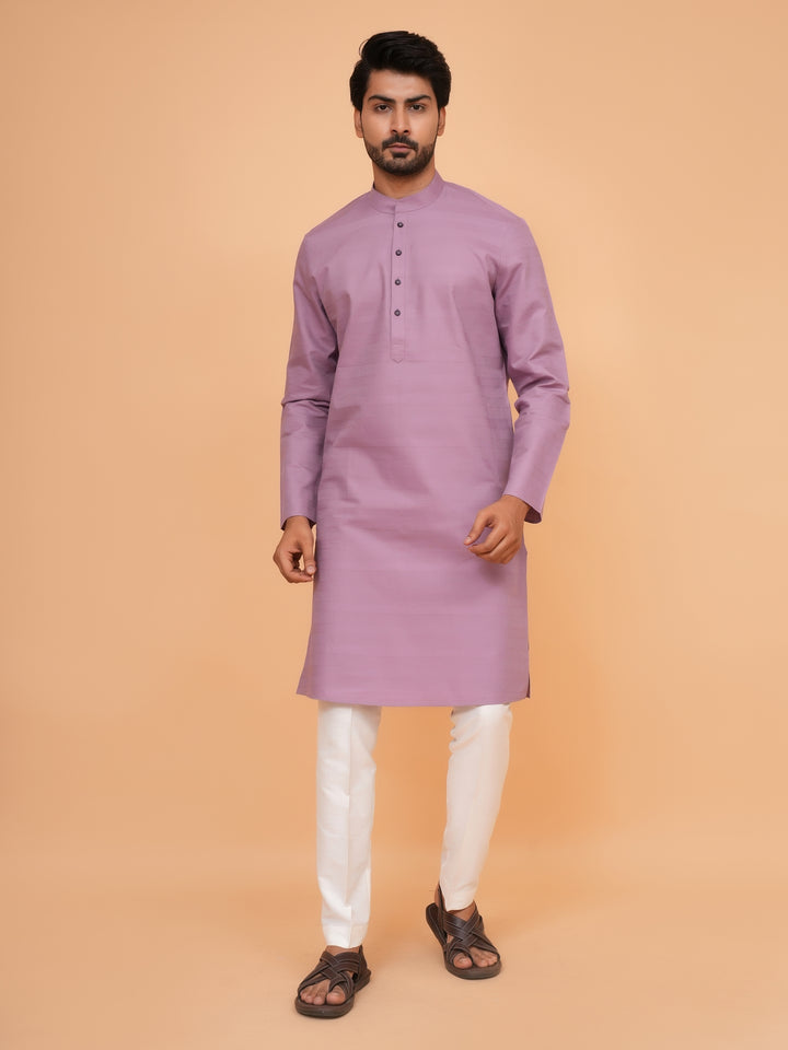 Striped Purple Kurta Set - KM45155-69