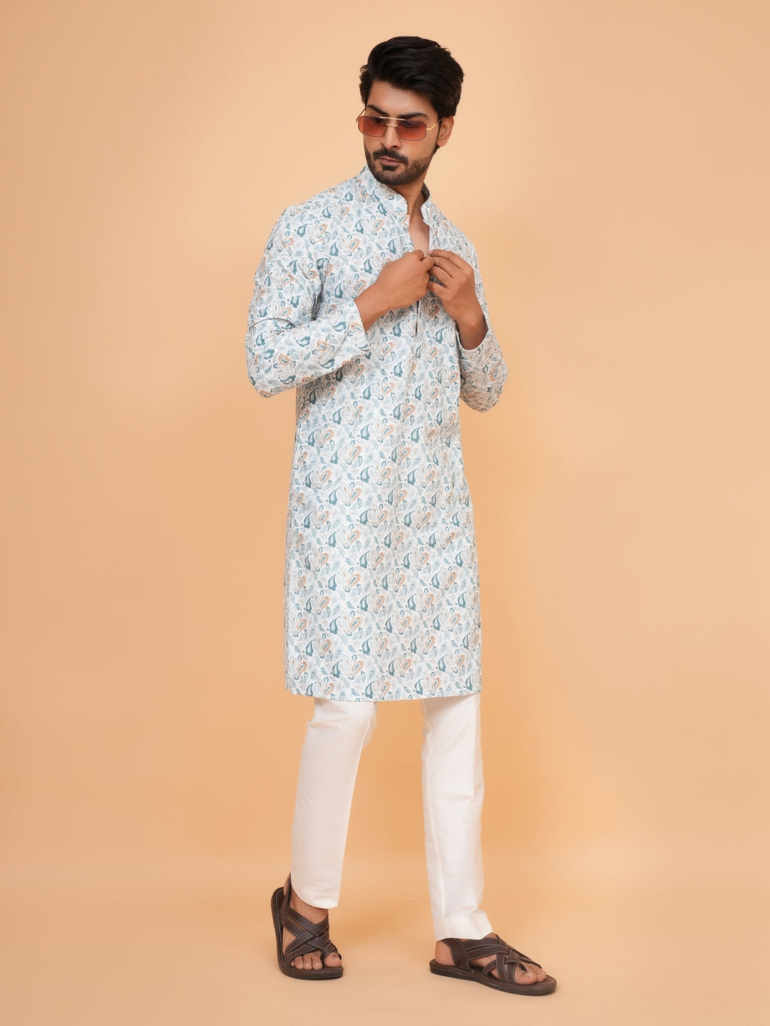 Sequence Green Kurta Set - KM45193-185A