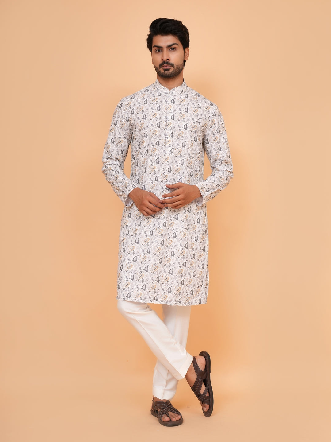 Sequence Grey Kurta Set - KM45193-185D