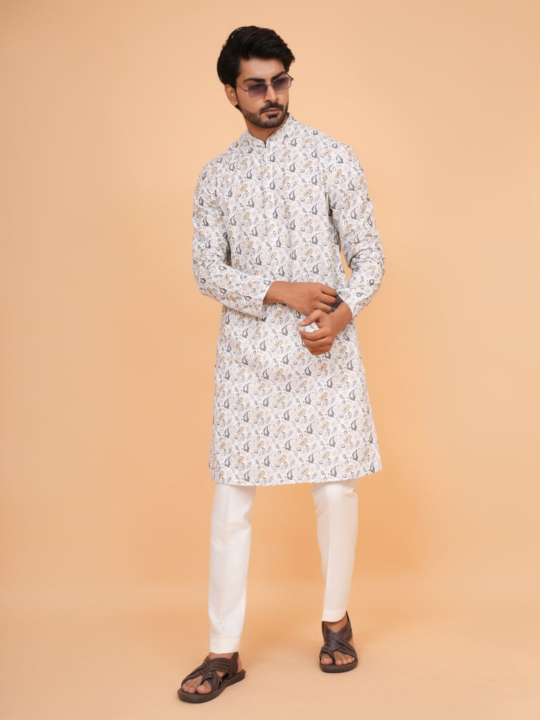 Sequence Grey Kurta Set - KM45193-185D