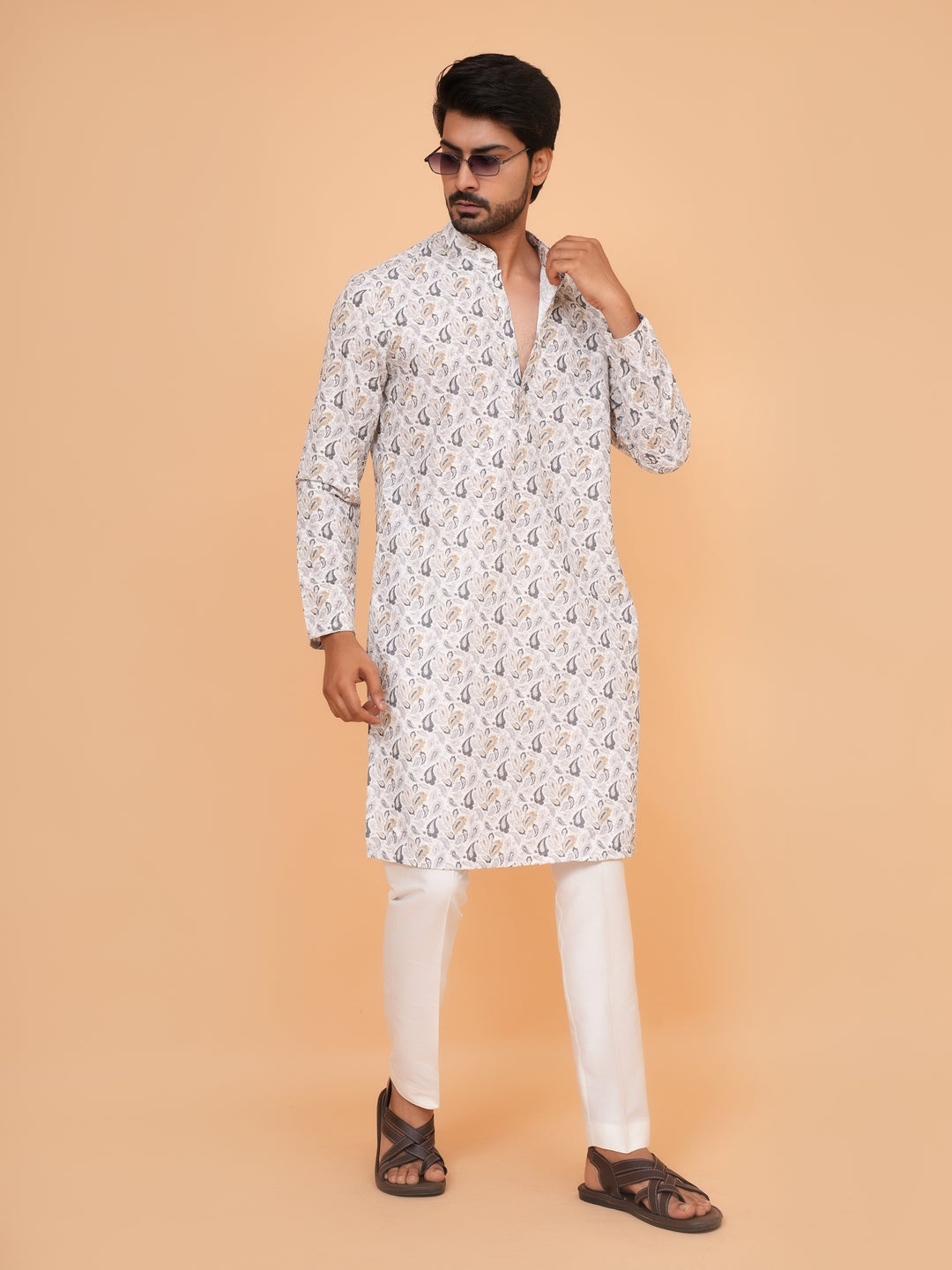 Sequence Grey Kurta Set - KM45193-185D
