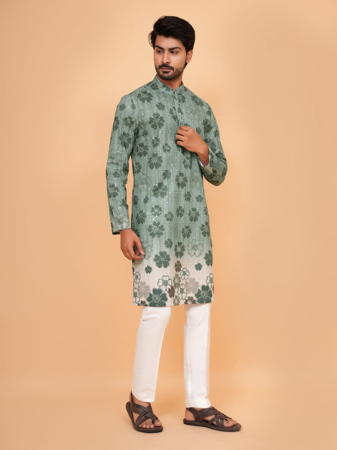 Sequence Green Kurta Set - KM45196-8524D