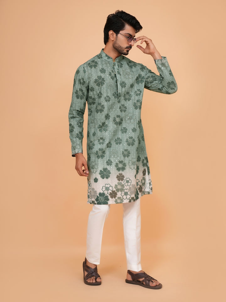 Sequence Green Kurta Set - KM45196-8524D