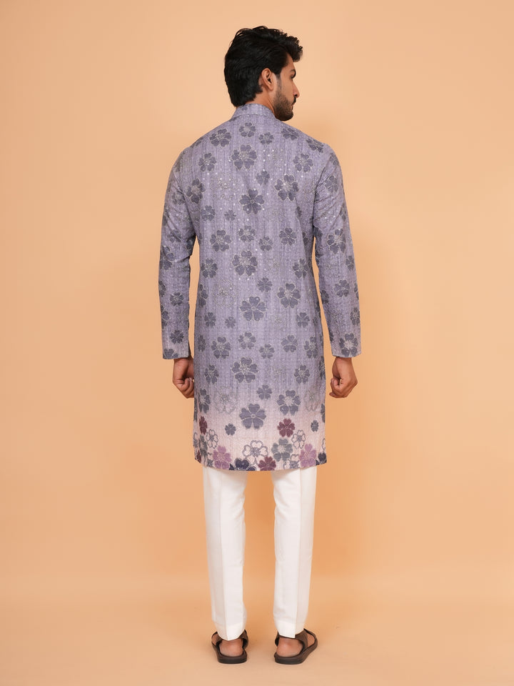 Sequence Grey Kurta Set - KM45196-8524A