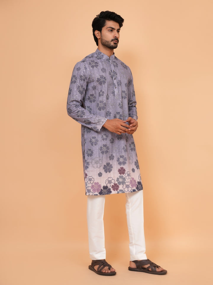 Sequence Grey Kurta Set - KM45196-8524A