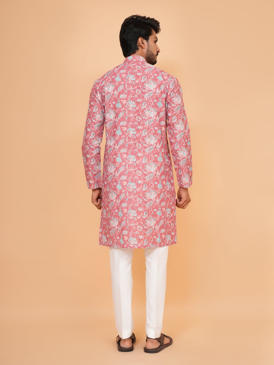 Floral Rust Kurta Set - KM45197-8505A