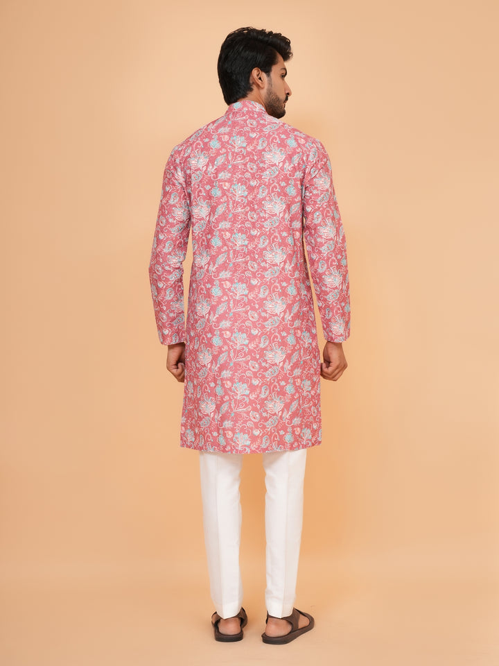 Floral Rust Kurta Set - KM45197-8505A