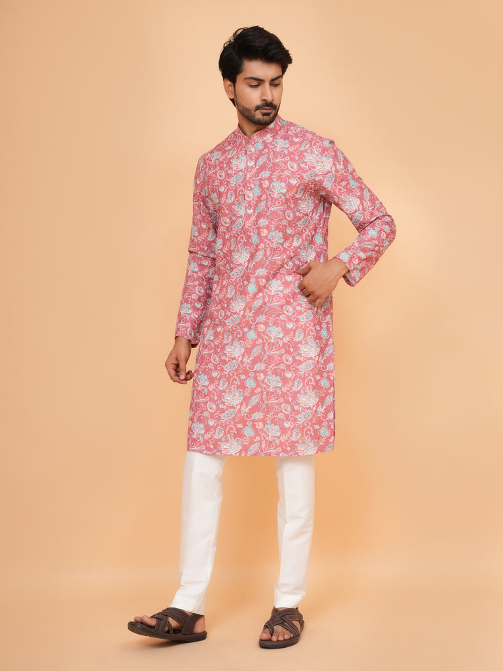 Floral Rust Kurta Set - KM45197-8505A