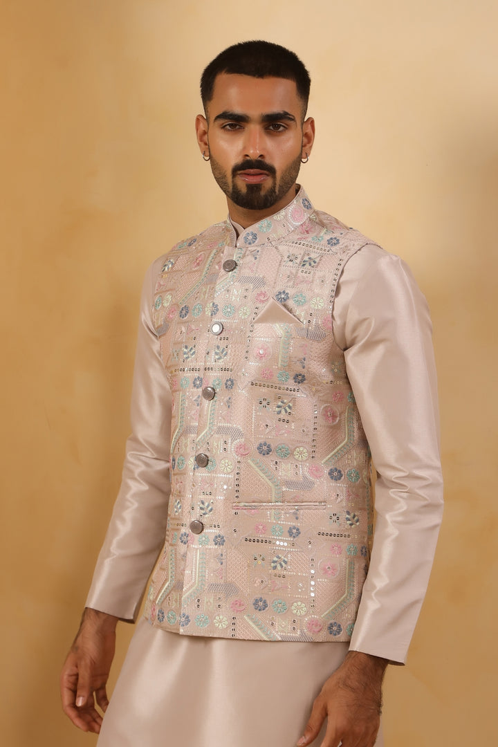 Sequence Grey Jacket Kurta Set - JM45151-8