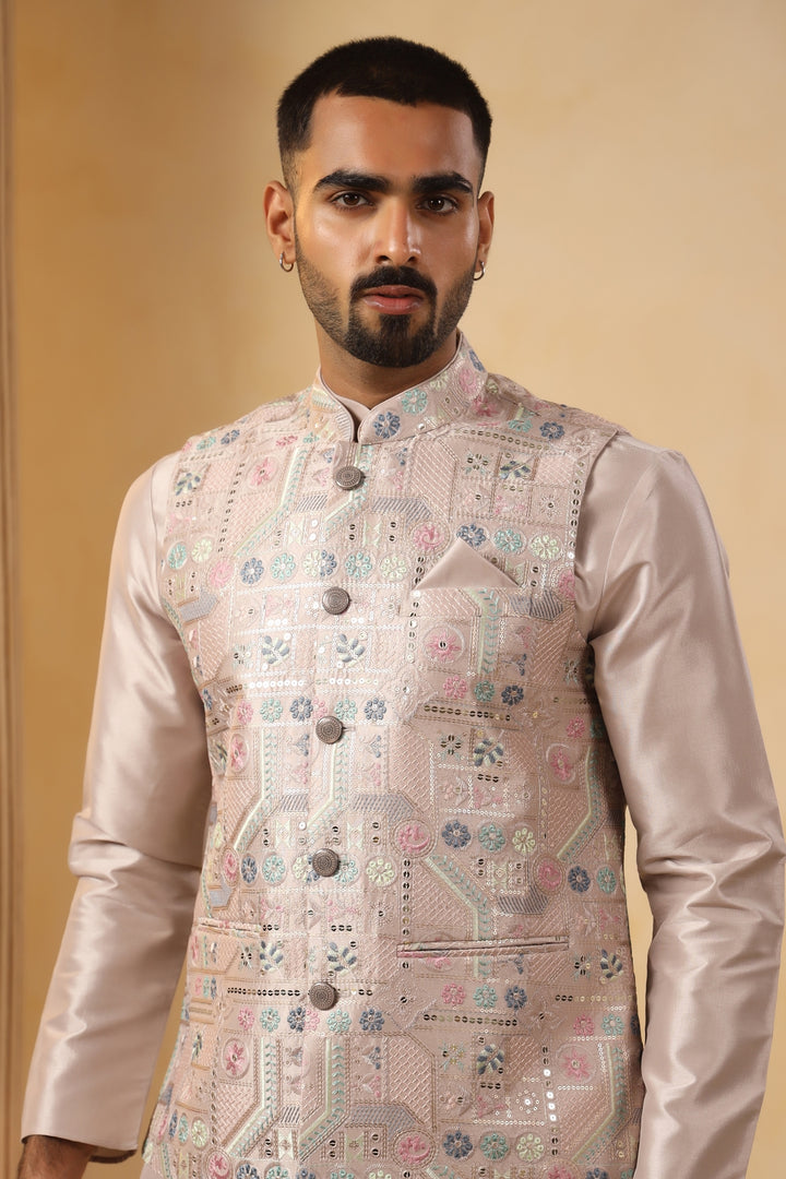 Sequence Grey Jacket Kurta Set - JM45151-8