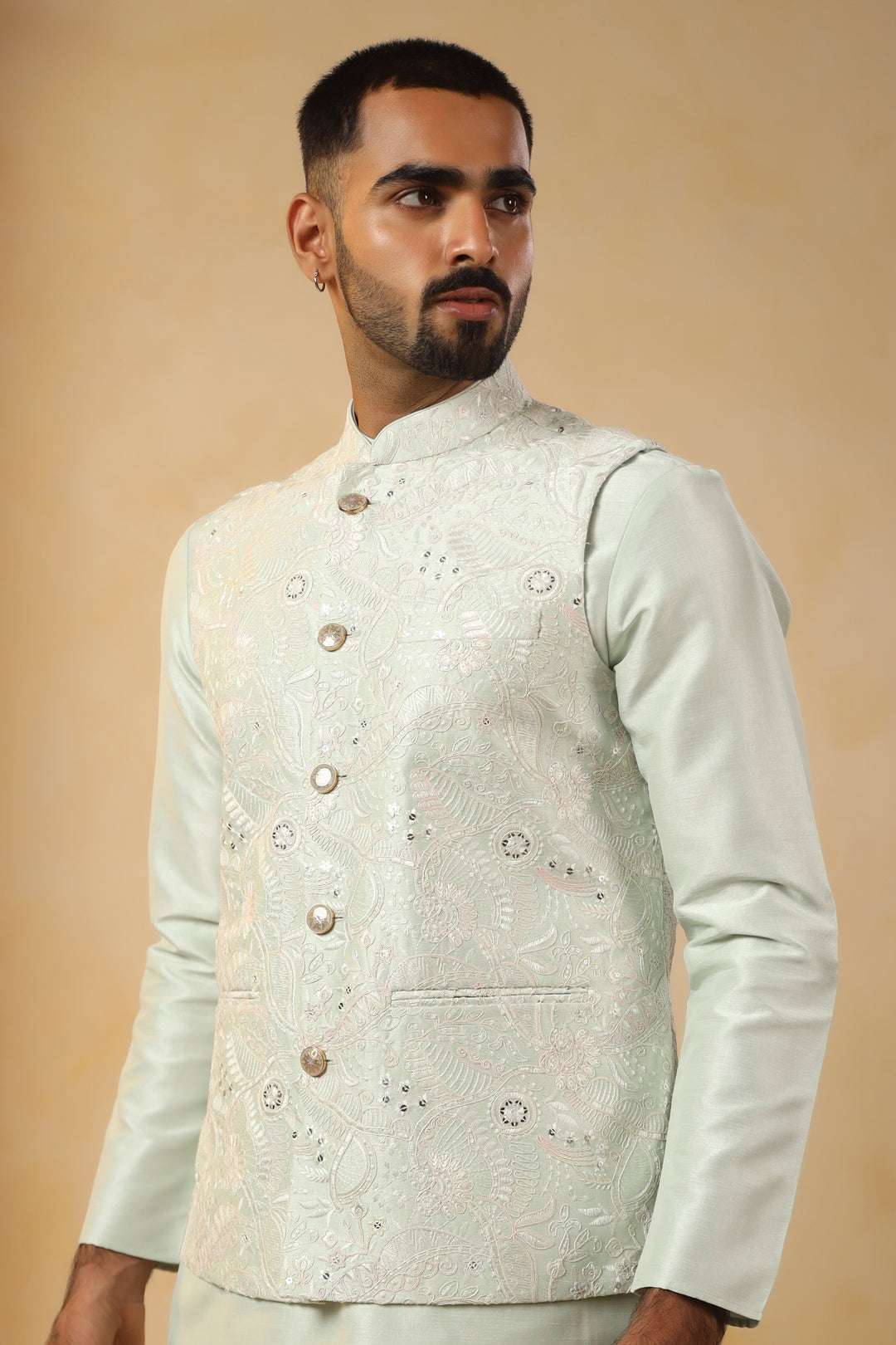 Sequence Pista Jacket Kurta Set - JM45244-2014