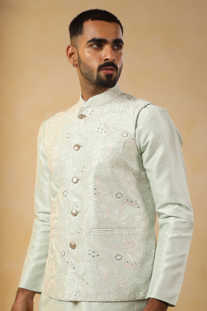 Sequence Pista Jacket Kurta Set - JM45244-2014