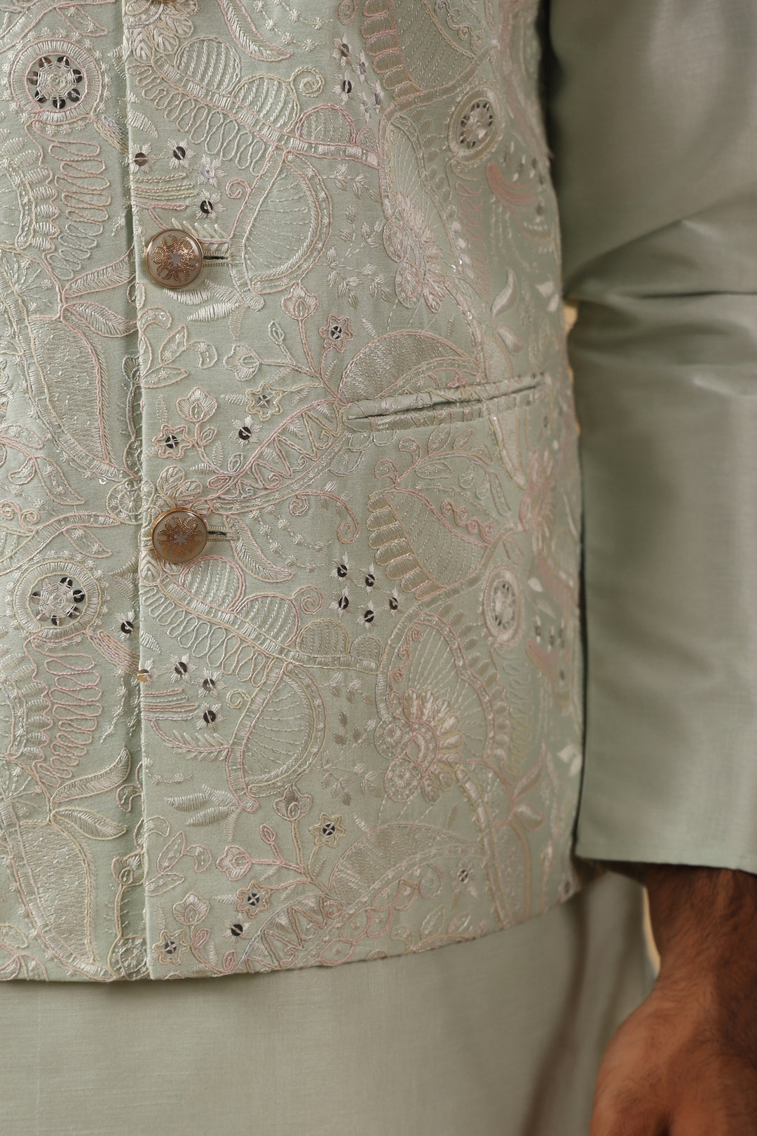 Sequence Pista Jacket Kurta Set - JM45244-2014