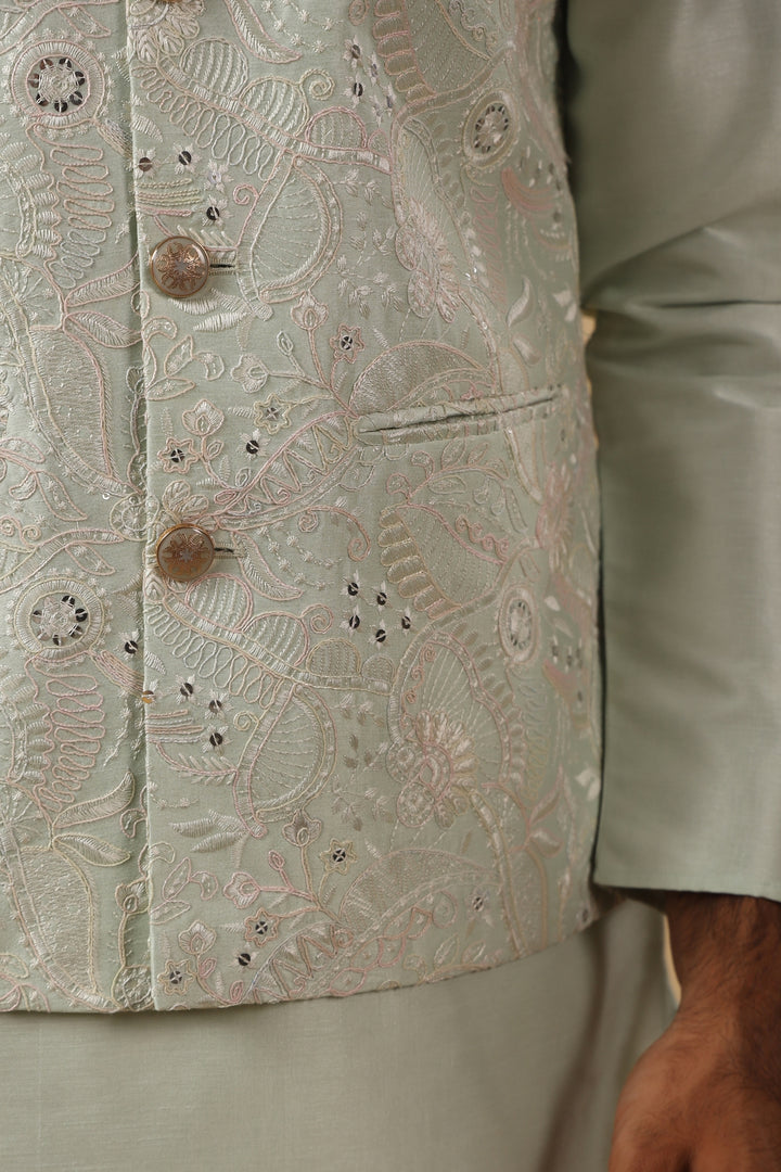 Sequence Pista Jacket Kurta Set - JM45244-2014