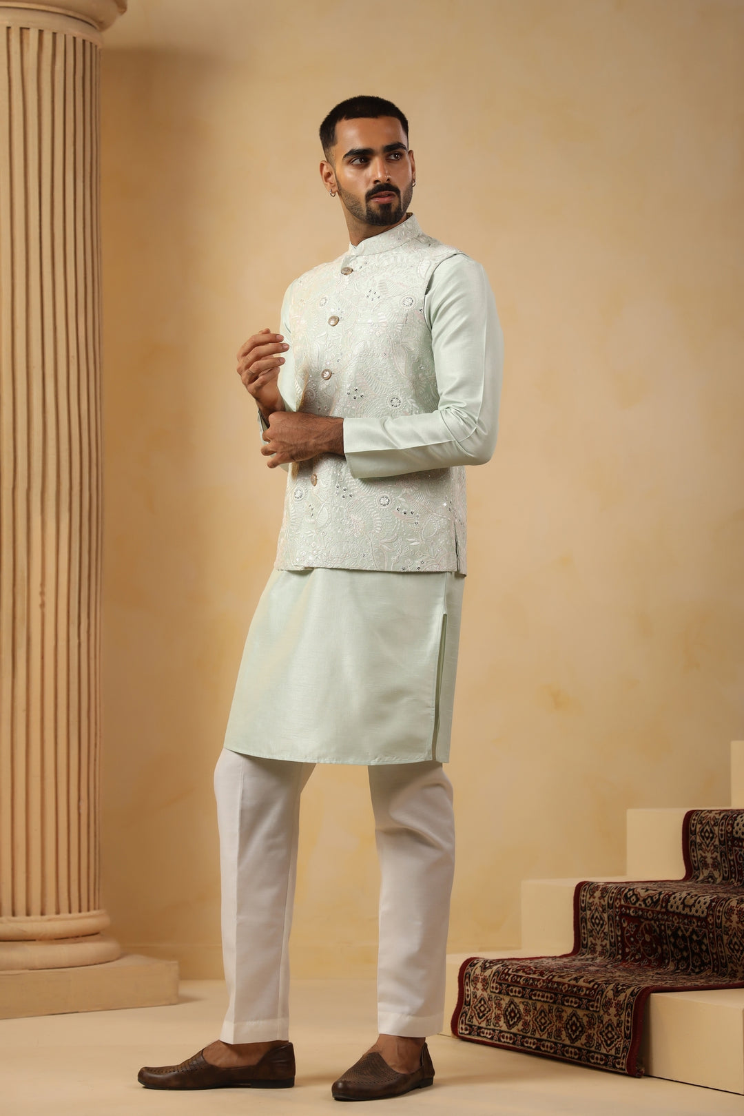 Sequence Pista Jacket Kurta Set - JM45244-2014