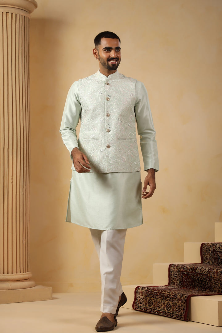 Sequence Pista Jacket Kurta Set - JM45244-2014