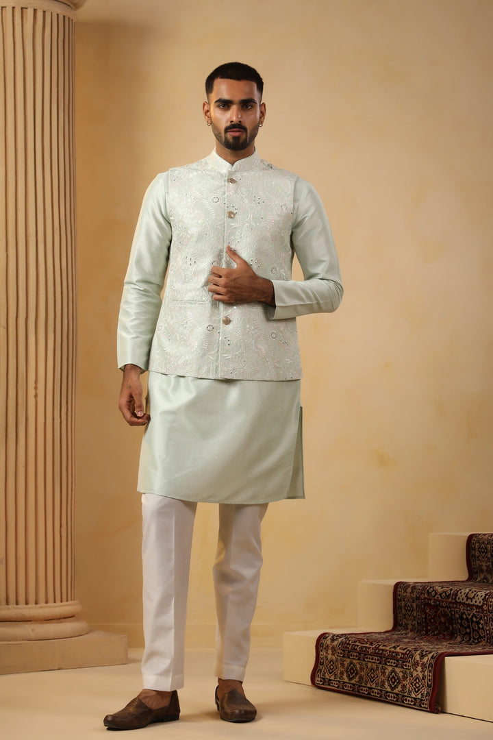 Sequence Pista Jacket Kurta Set - JM45244-2014