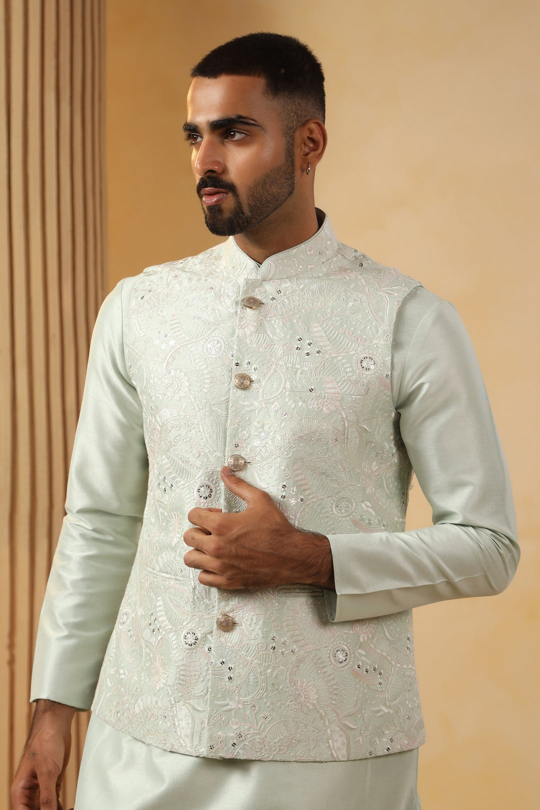 Sequence Pista Jacket Kurta Set - JM45244-2014